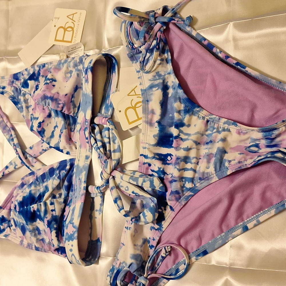 Bikini Junior Size XL blue, pink & white  NWT